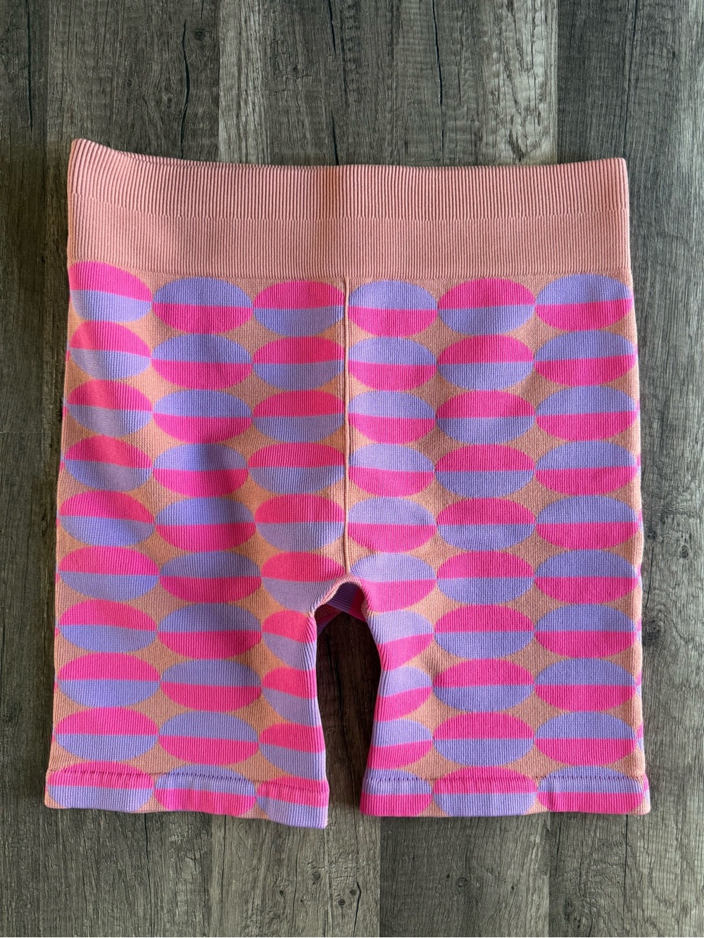 Fabletics Shorts Pink Dottie Geo High Rise Seamless Workout Shorts Size Medium